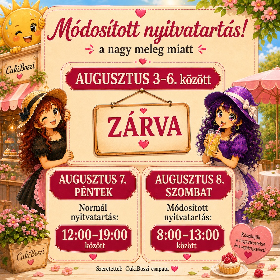 Módosított nyitvatartás